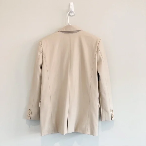 BLANKNYC Women’s Faux Leather Beige Blazer XS - Picture 6 of 9